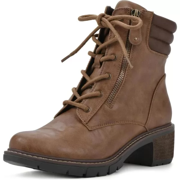 WHITE MOUNTAIN Women's Shoes Crazies Block Heel Combat Boot