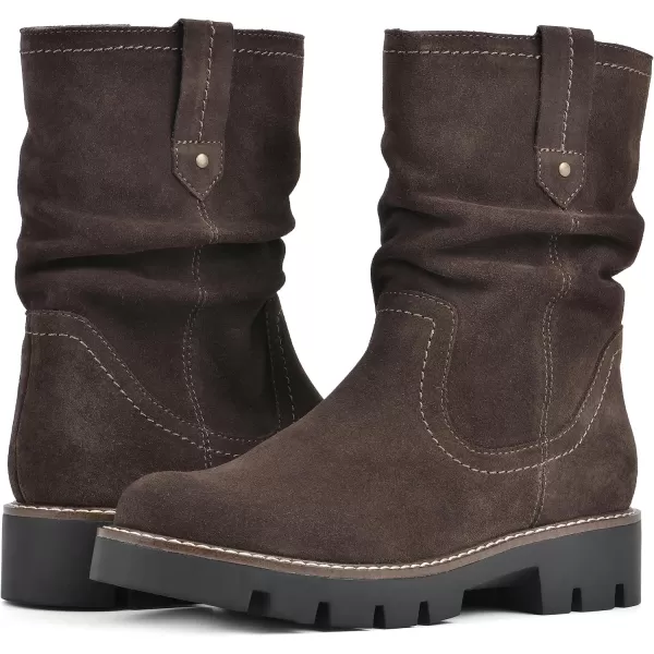 WHITE MOUNTAIN Women's Shoes Glean Lug Sole Mid Calf Boot