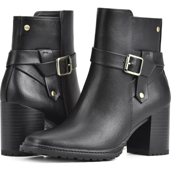 WHITE MOUNTAIN Women's Shoes Livid Stack-Heeled Ankle Bootie
