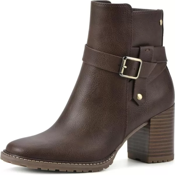 WHITE MOUNTAIN Women's Shoes Livid Stack-Heeled Ankle Bootie