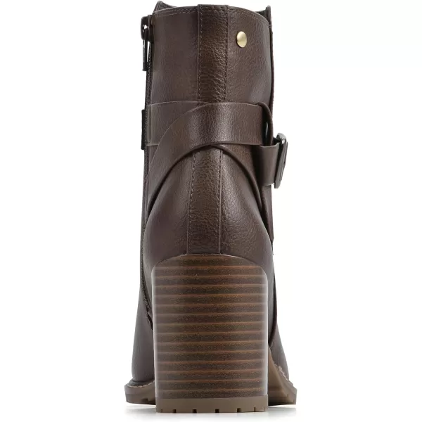 WHITE MOUNTAIN Women's Shoes Livid Stack-Heeled Ankle Bootie