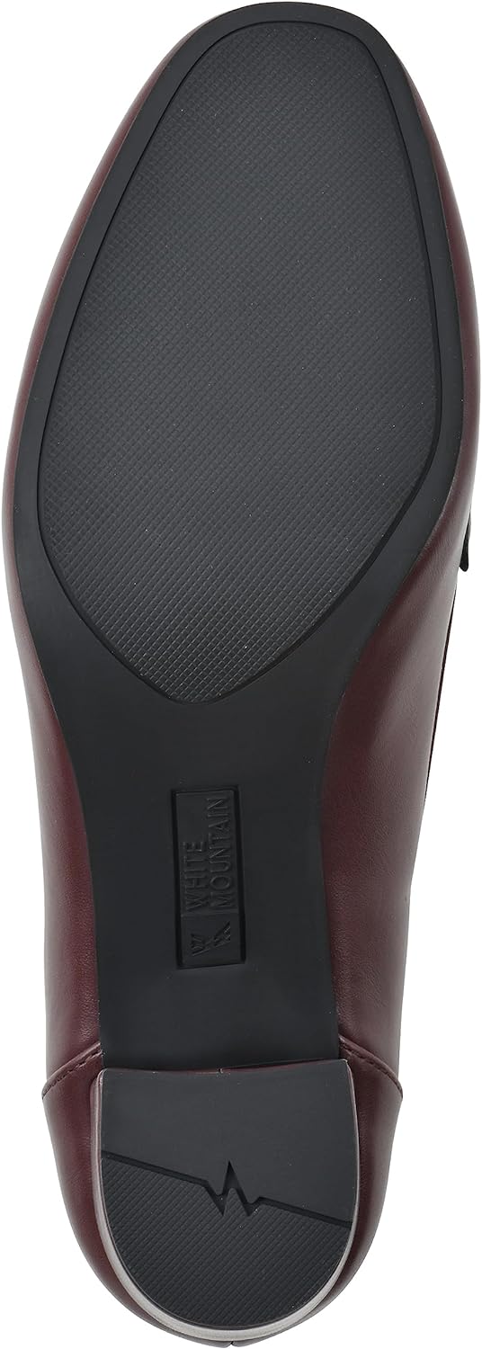 WHITE MOUNTAIN Scarpe Donna Freehold Mocassino Con Tacco A Blocco, Colore Cordovan, Taglia 39