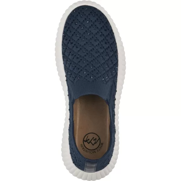 WHITE MOUNTAIN Women's Dyles Rhinestoned Woven Knit Sneaker