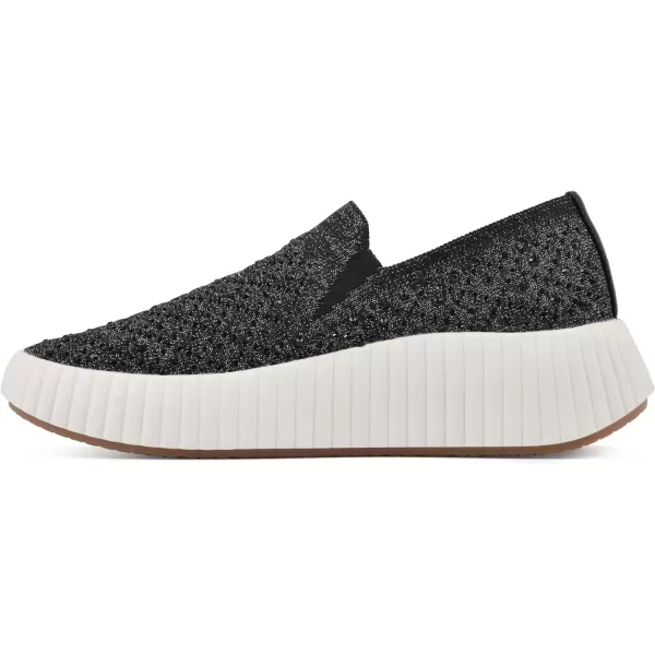 WHITE MOUNTAIN Women's Dyles Rhinestoned Woven Knit Sneaker