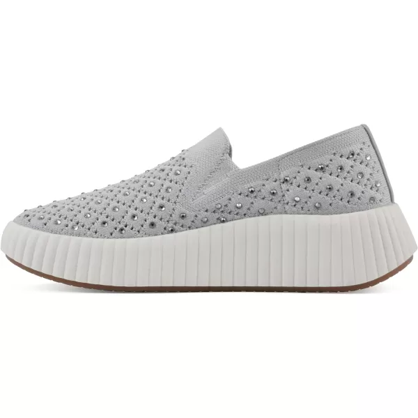 WHITE MOUNTAIN Women's Dyles Rhinestoned Woven Knit Sneaker