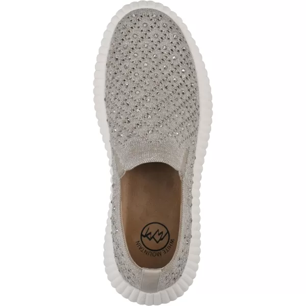 WHITE MOUNTAIN Women's Dyles Rhinestoned Woven Knit Sneaker