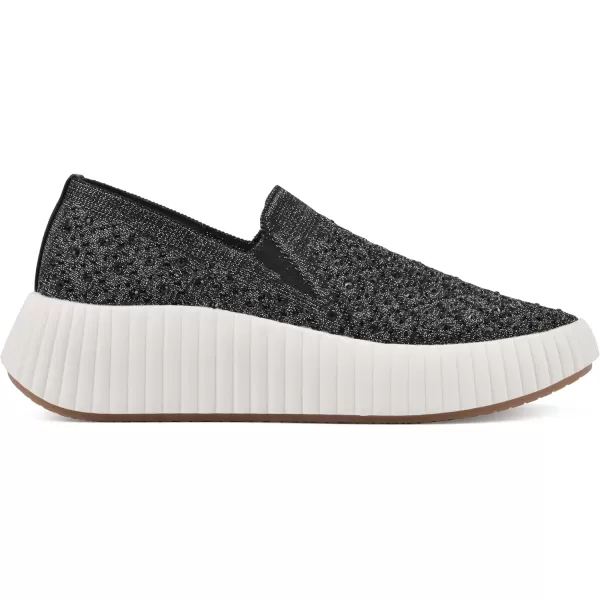 WHITE MOUNTAIN Women's Dyles Rhinestoned Woven Knit Sneaker