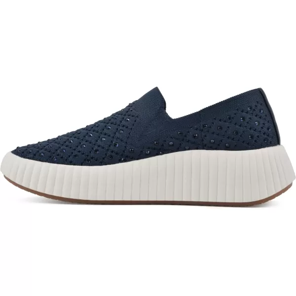 WHITE MOUNTAIN Women's Dyles Rhinestoned Woven Knit Sneaker