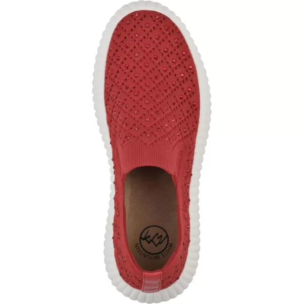 WHITE MOUNTAIN Women's Dyles Rhinestoned Woven Knit Sneaker