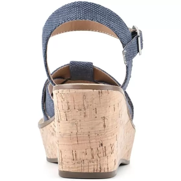 WHITE MOUNTAIN Women's Simple Wedge Sandal