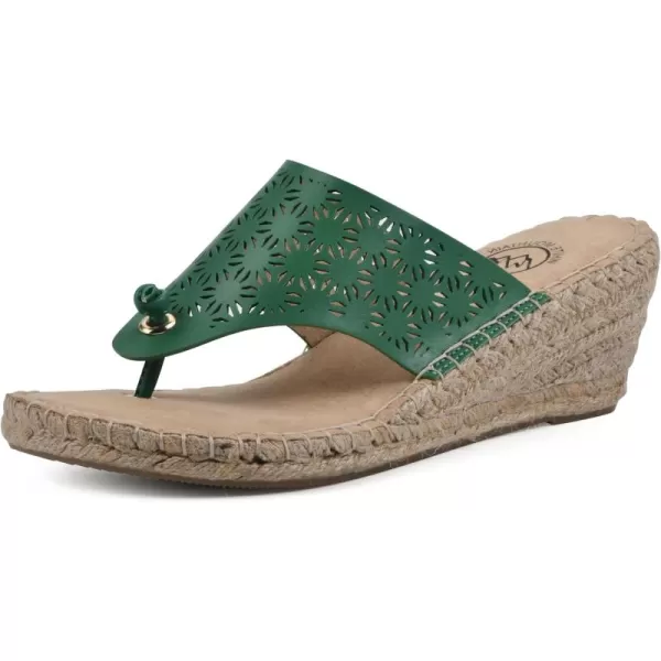 WHITE MOUNTAIN Women's Beaux Espadrille Wedge Sandal