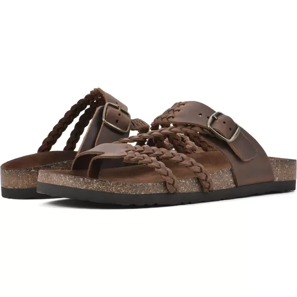 WHITE MOUNTAIN Women's Hayleigh Signature Comfort Molded Braided Footbed Sandal