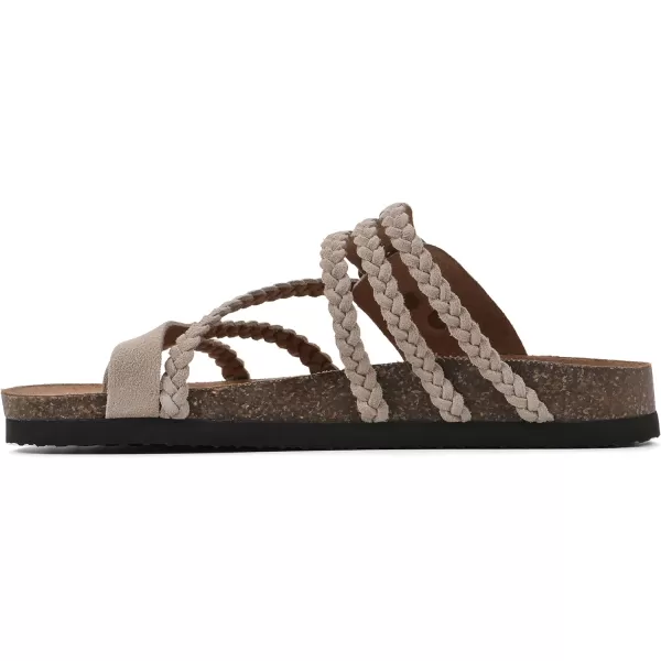 WHITE MOUNTAIN Women's Hayleigh Signature Comfort Molded Braided Footbed Sandal