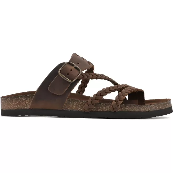 WHITE MOUNTAIN Women's Hayleigh Signature Comfort Molded Braided Footbed Sandal