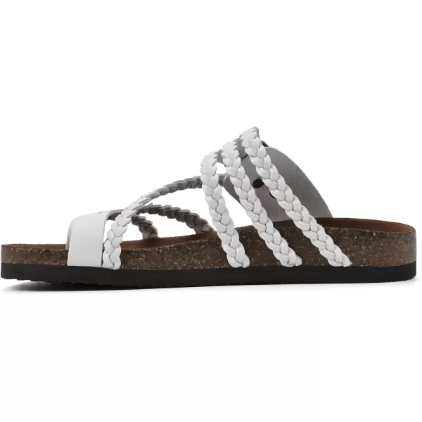 WHITE MOUNTAIN Women's Hayleigh Signature Comfort Molded Braided Footbed Sandal