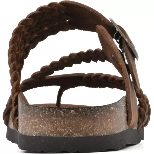 WHITE MOUNTAIN Women's Hayleigh Signature Comfort Molded Braided Footbed Sandal