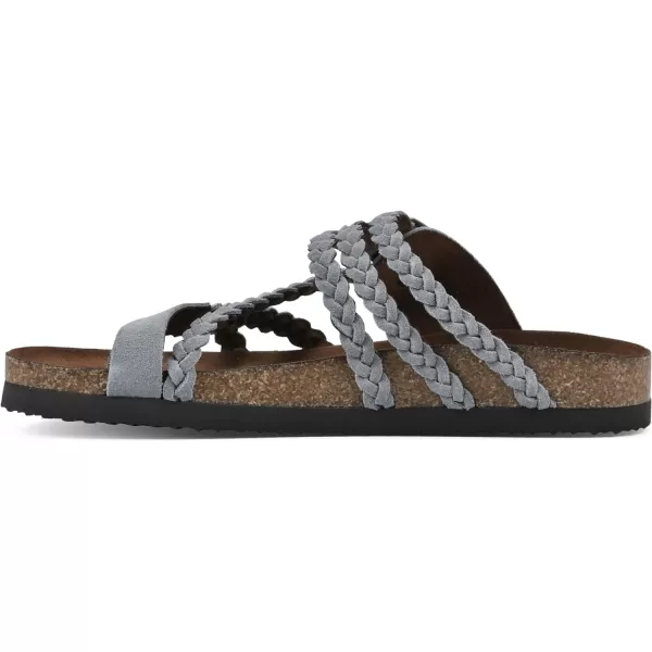 WHITE MOUNTAIN Women's Hayleigh Signature Comfort Molded Braided Footbed Sandal