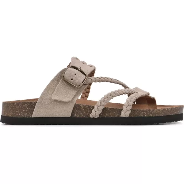 WHITE MOUNTAIN Women's Hayleigh Signature Comfort Molded Braided Footbed Sandal