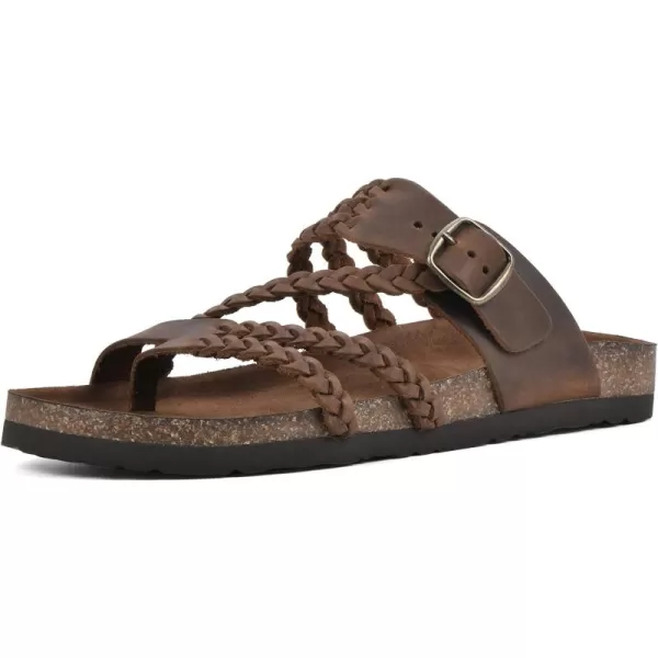 WHITE MOUNTAIN Women's Hayleigh Signature Comfort Molded Braided Footbed Sandal