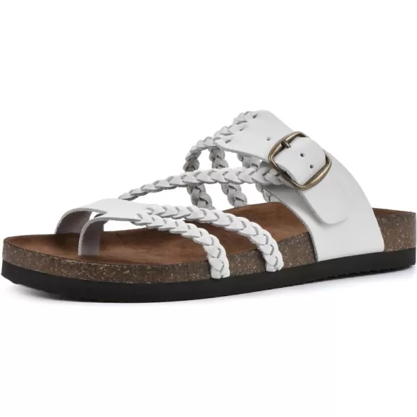 WHITE MOUNTAIN Women's Hayleigh Signature Comfort Molded Braided Footbed Sandal