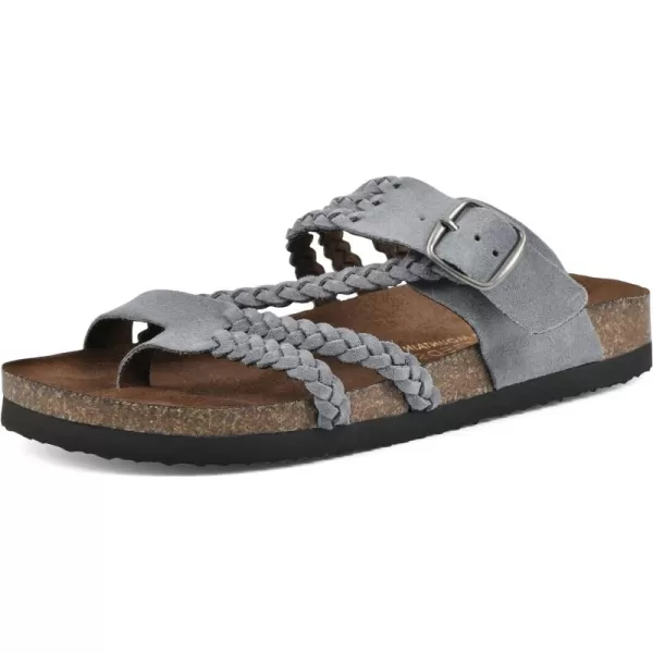 WHITE MOUNTAIN Women's Hayleigh Signature Comfort Molded Braided Footbed Sandal