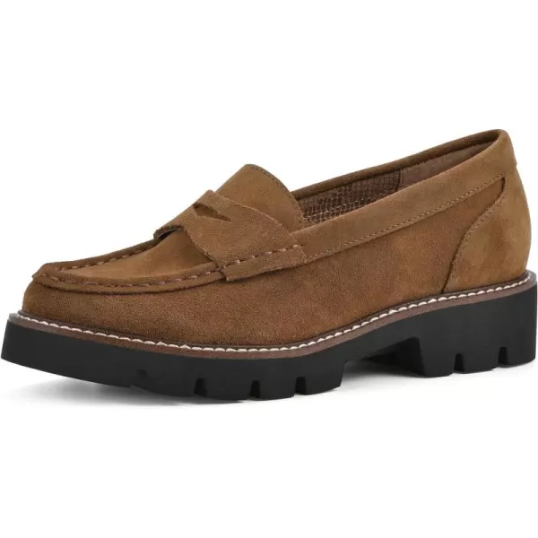 WHITE MOUNTAIN Women's Gunner Lugged Bottom Penny Loafer