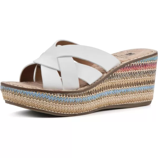 White/Smooth W/Multi Raffia
