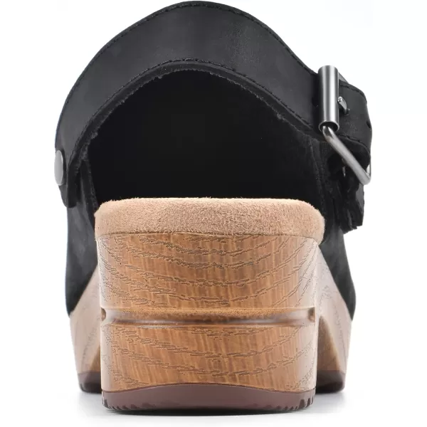 WHITE MOUNTAIN Shoes Being Leather Footbeds Clog