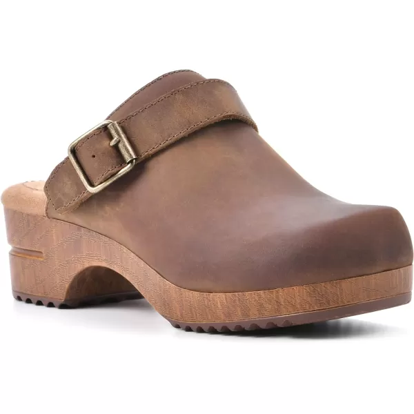 WHITE MOUNTAIN Shoes Being Leather Footbeds Clog