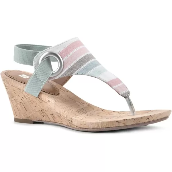 WHITE MOUNTAIN Women's Aida Cork Wedge Sandal