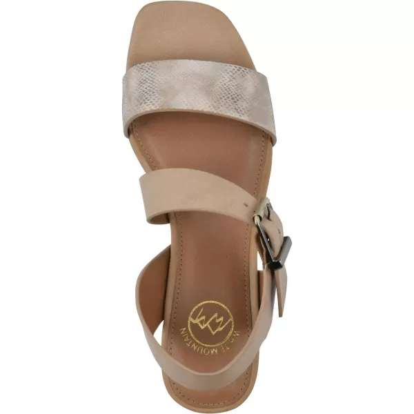 WHITE MOUNTAIN Women's Albatas Low Block Heel Sandal