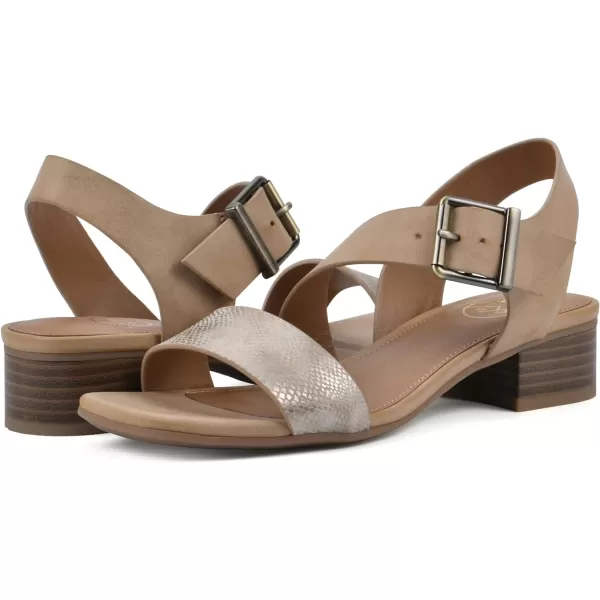 WHITE MOUNTAIN Women's Albatas Low Block Heel Sandal