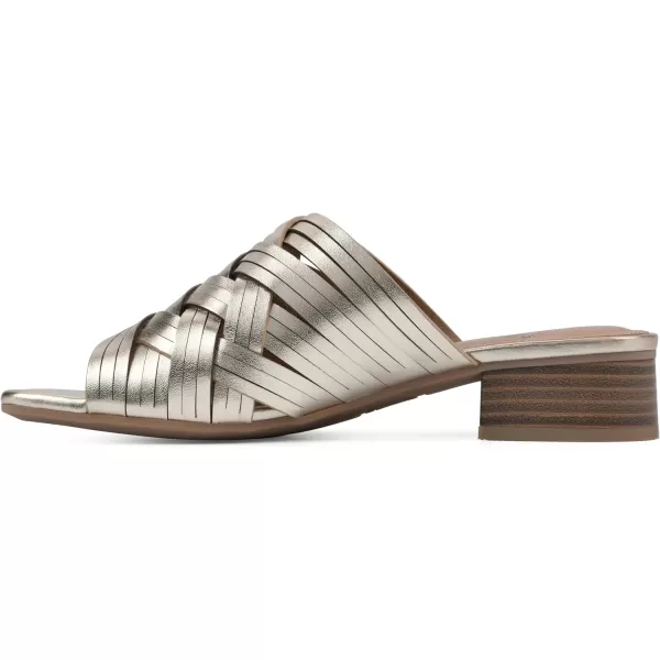 WHITE MOUNTAIN Women's Alluvia Low Block Heel Woven Sandal
