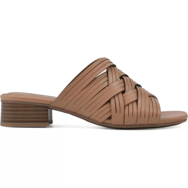 WHITE MOUNTAIN Women's Alluvia Low Block Heel Woven Sandal