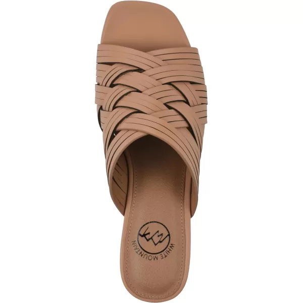 WHITE MOUNTAIN Women's Alluvia Low Block Heel Woven Sandal