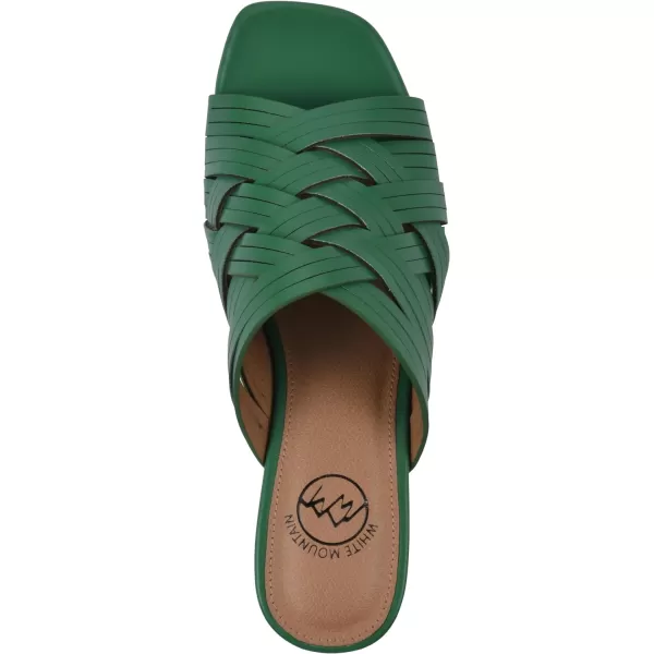 WHITE MOUNTAIN Women's Alluvia Low Block Heel Woven Sandal