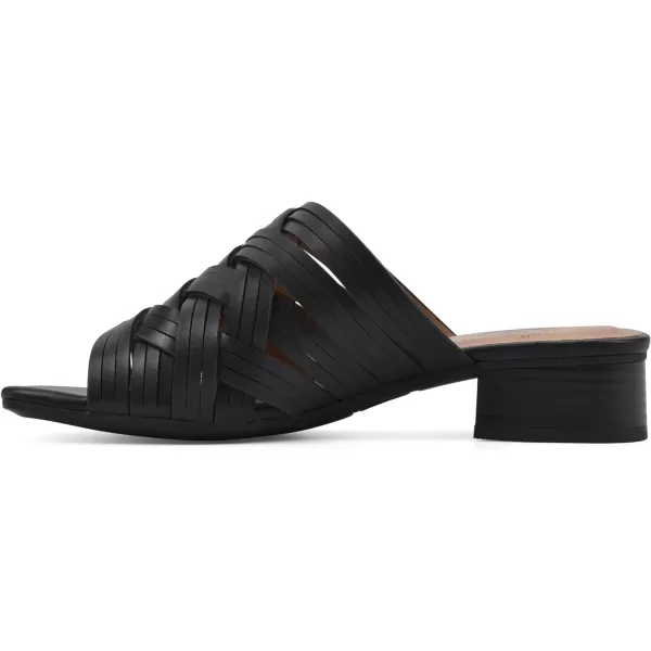 WHITE MOUNTAIN Women's Alluvia Low Block Heel Woven Sandal