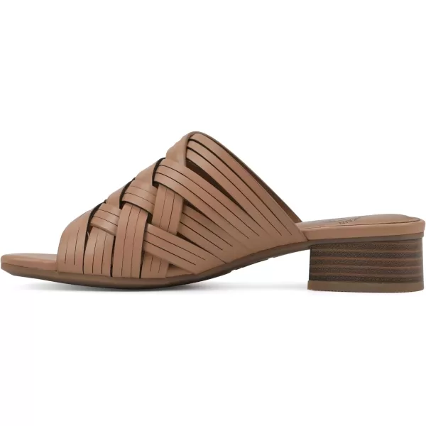 WHITE MOUNTAIN Women's Alluvia Low Block Heel Woven Sandal