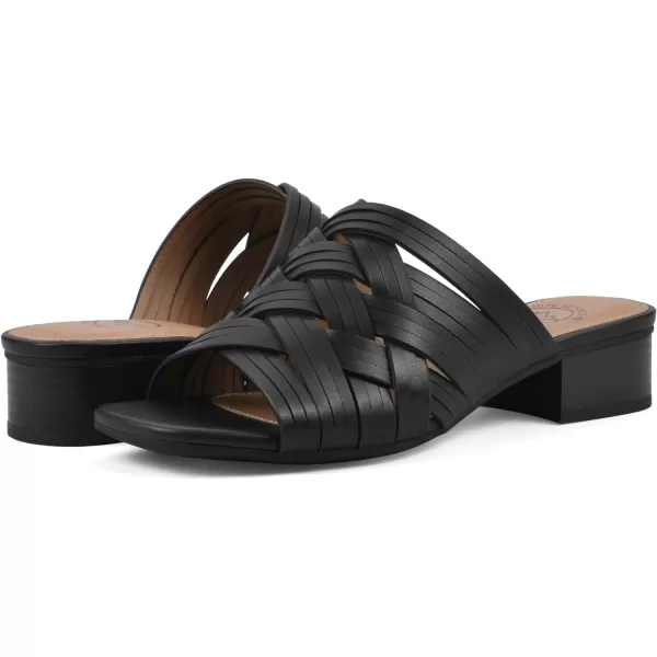 WHITE MOUNTAIN Women's Alluvia Low Block Heel Woven Sandal