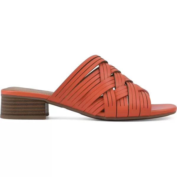 WHITE MOUNTAIN Women's Alluvia Low Block Heel Woven Sandal