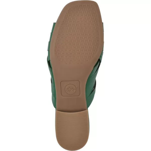 WHITE MOUNTAIN Women's Alluvia Low Block Heel Woven Sandal