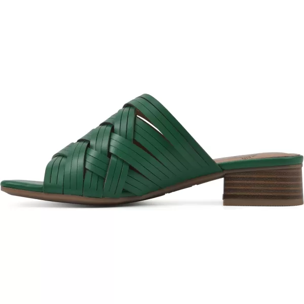 WHITE MOUNTAIN Women's Alluvia Low Block Heel Woven Sandal