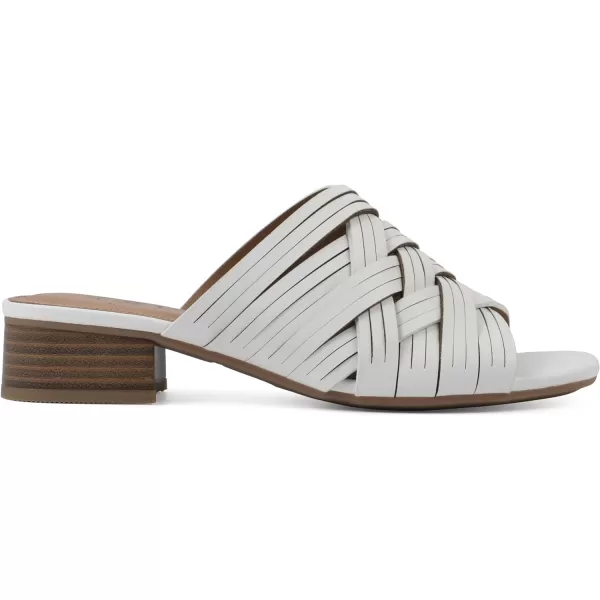 WHITE MOUNTAIN Women's Alluvia Low Block Heel Woven Sandal