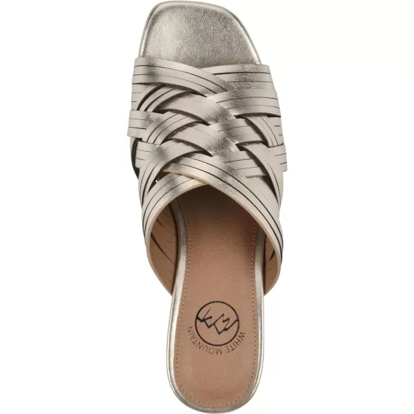 WHITE MOUNTAIN Women's Alluvia Low Block Heel Woven Sandal