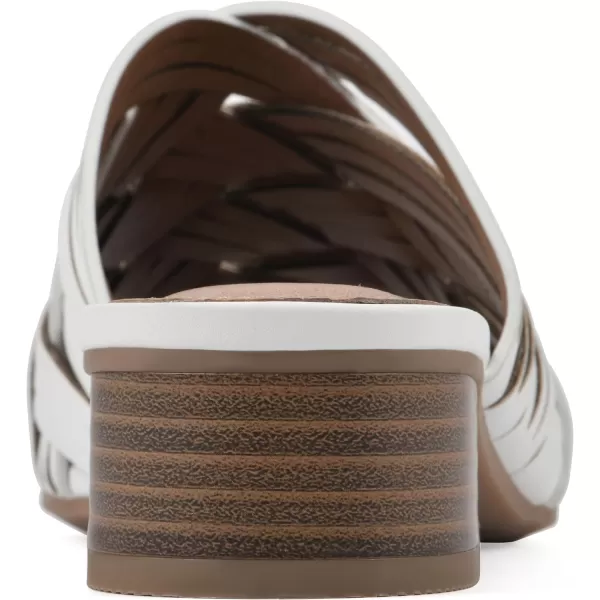 WHITE MOUNTAIN Women's Alluvia Low Block Heel Woven Sandal