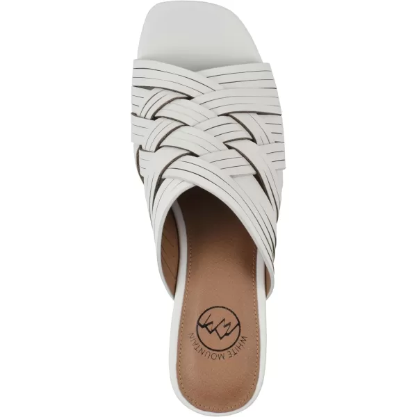 WHITE MOUNTAIN Women's Alluvia Low Block Heel Woven Sandal