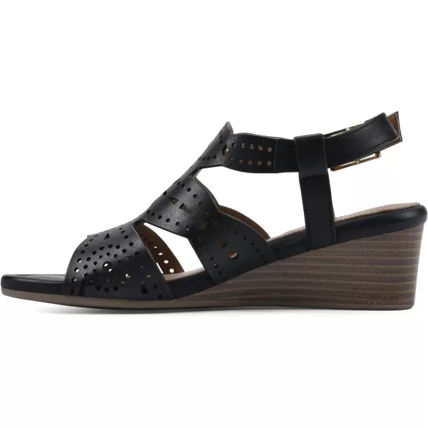 WHITE MOUNTAIN Women's Brush Up Wedge Sandal
