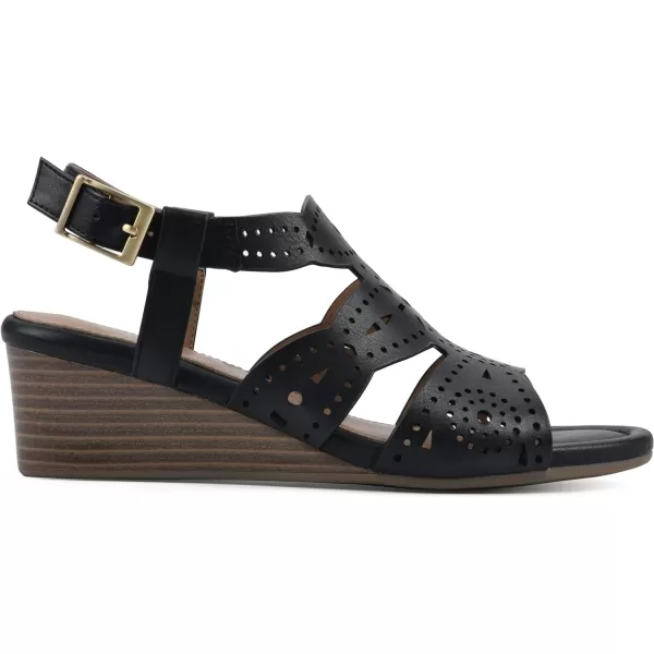 WHITE MOUNTAIN Women's Brush Up Wedge Sandal