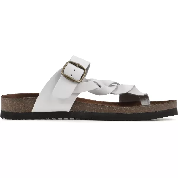 WHITE MOUNTAIN Women's Crawford Signature Comfort Molded Footbed Braided Sandal