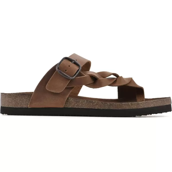 WHITE MOUNTAIN Women's Crawford Signature Comfort Molded Footbed Braided Sandal
